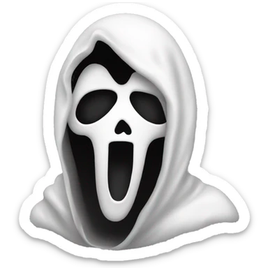 ghostface scream sticker