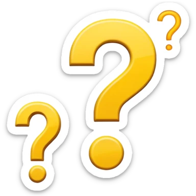 Emoji of letter  i and question mark ? sign both are in horizontal  sticker