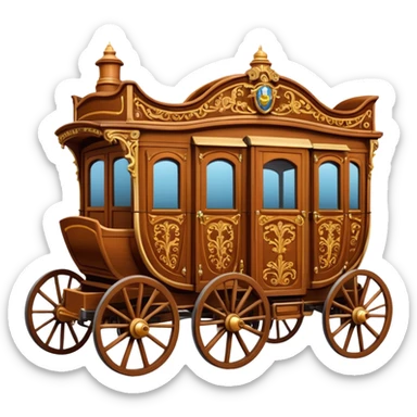 huge-horse-drawn-fancy-french-stagecoach-caravan sticker