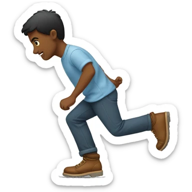 Stepping on back feet sticker