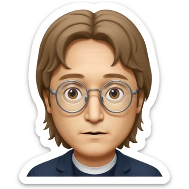 Cinematic realistic ultra HD - portrait of john Lennon sticker