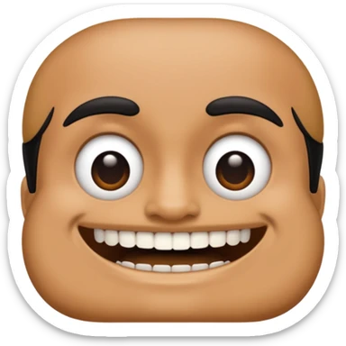 Person with something black in their teeth. sticker