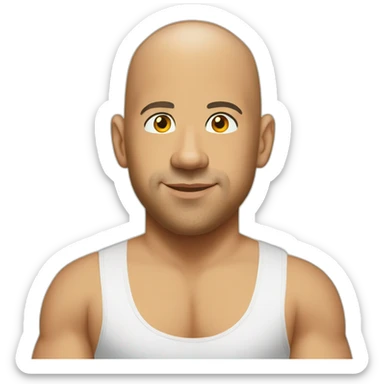 Vin diesel in tanktop sticker