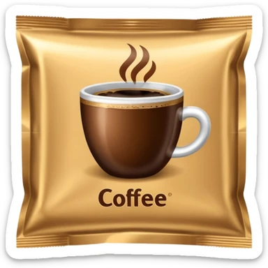 coffee packet sticker
