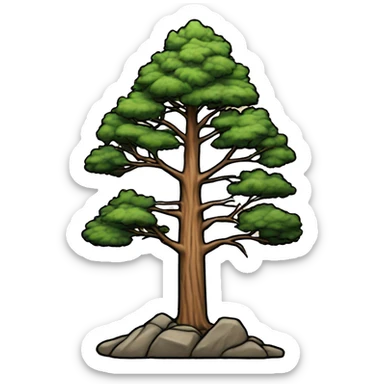 cedar and stone black outline  sticker