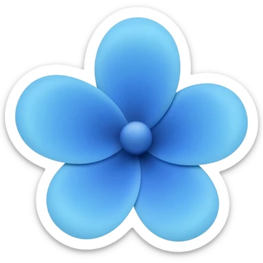 Flor azul sticker