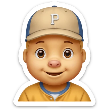 Pooh with cap  sticker