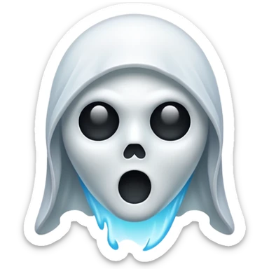 glitter white ghostface killer  sticker