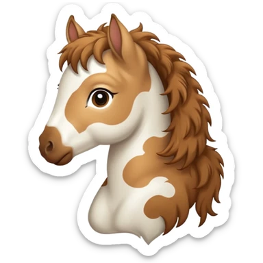 Light brown and white Gypsy vanna Foal sticker