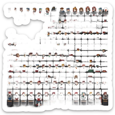 student audience listening to a lecture sticker