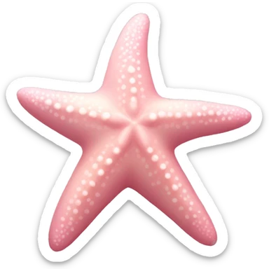 Pastel pink starfish sticker