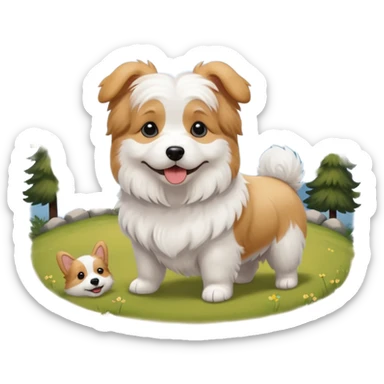 1 coton de tulear and 1 corgy sticker
