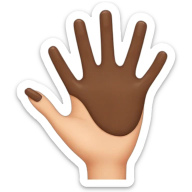 Brown Nail polish hand sticker