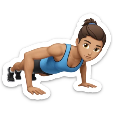 nongendered person pushup sticker