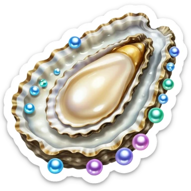 Sparkling Oyster with pearl sticker