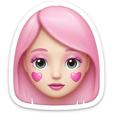 Pink cosmetic sticker