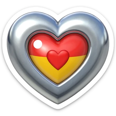 chrome heart in #ff4527 color sticker