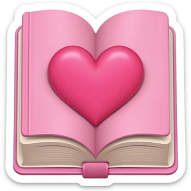 pink book with pink heart sticker