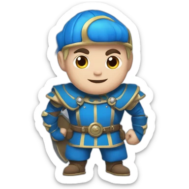 sportacus as a dwarf from dungeons and dragons sticker