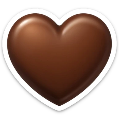 Brown heart sticker
