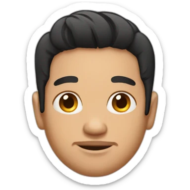 Pregnant man with black hair money sticker