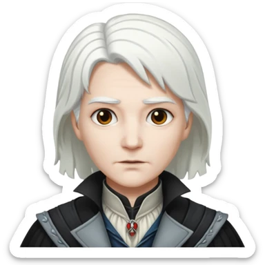 Van Helsing from Dracula with white hair sticker
