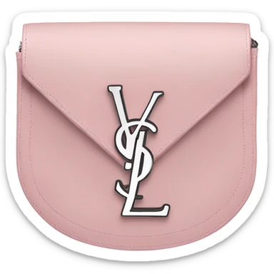 Ysl light pink purse with silver sticker