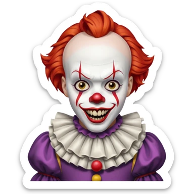Pennywise with his scary teeths sticker