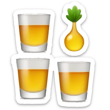 two shots of alcohol sticker