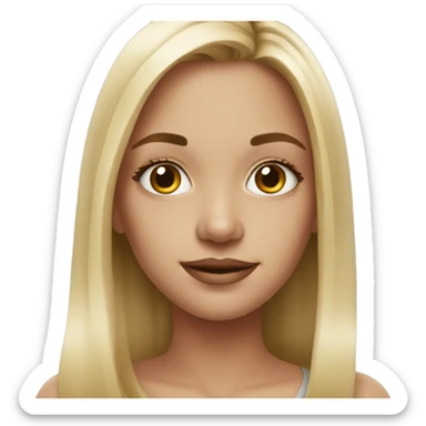 realistic portrait of a beautiful girl sticker