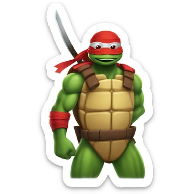 Ninja turtle red sticker