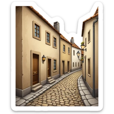 cozy narrow street sticker