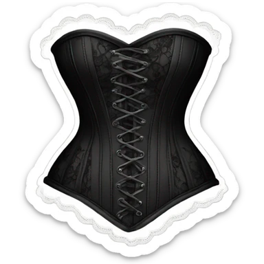 black lace corset sticker