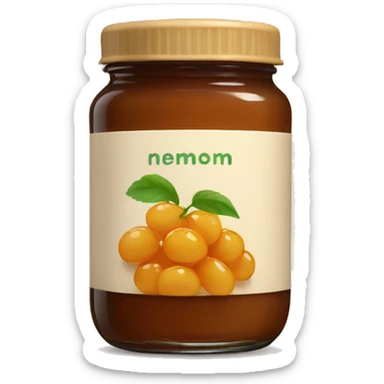 a jar of light-brown jam without a label sticker