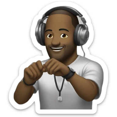 dj mezclando sticker