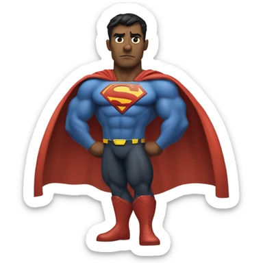 transform into superman sticker