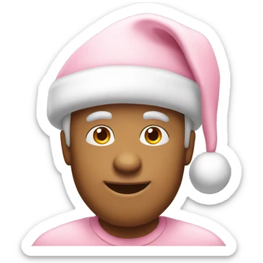 light pink santa hat sticker