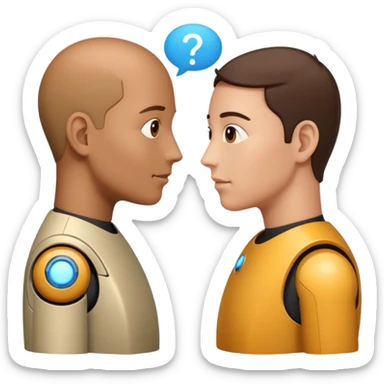 turn taking during a conversation between ai and human sticker