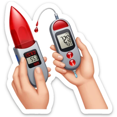 diabetes meter test finger blood sticker