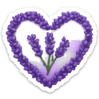 Lavender heart sticker