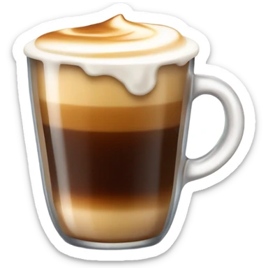 raf coffee in a glass cup sticker