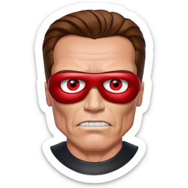 Red eyed Terminator Arnold Schwarzenegger sticker