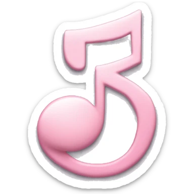 music 8th note with a light pink bow on it  sticker