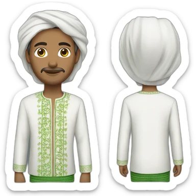 Man with algeria clothes  sticker