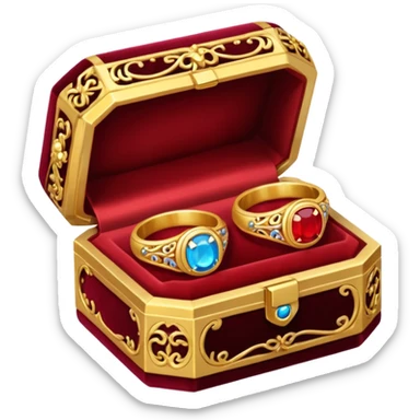 Couple of ring in box sticker