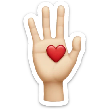 Heart from fingers sticker