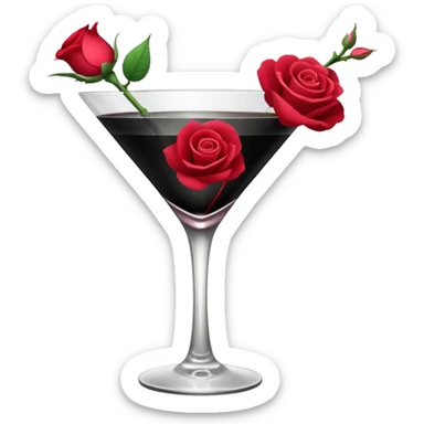 🍸+🍹+🖤+🌹 sticker