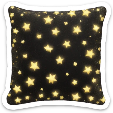 Black glittery pillow sticker
