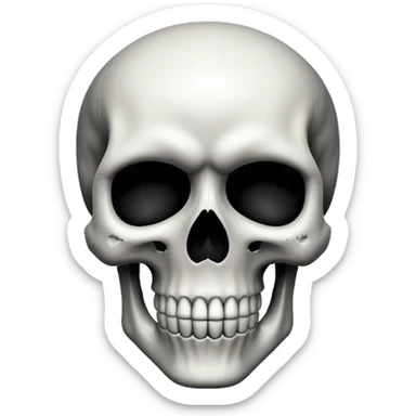 Halftone, pixel art skull sticker