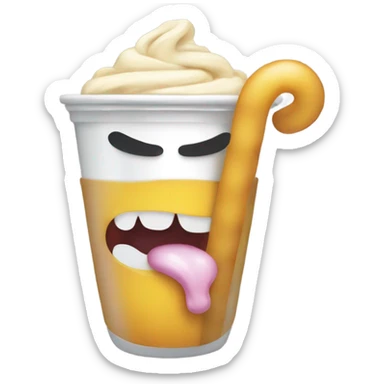 Slurping emoji sticker